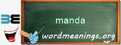 WordMeaning blackboard for manda